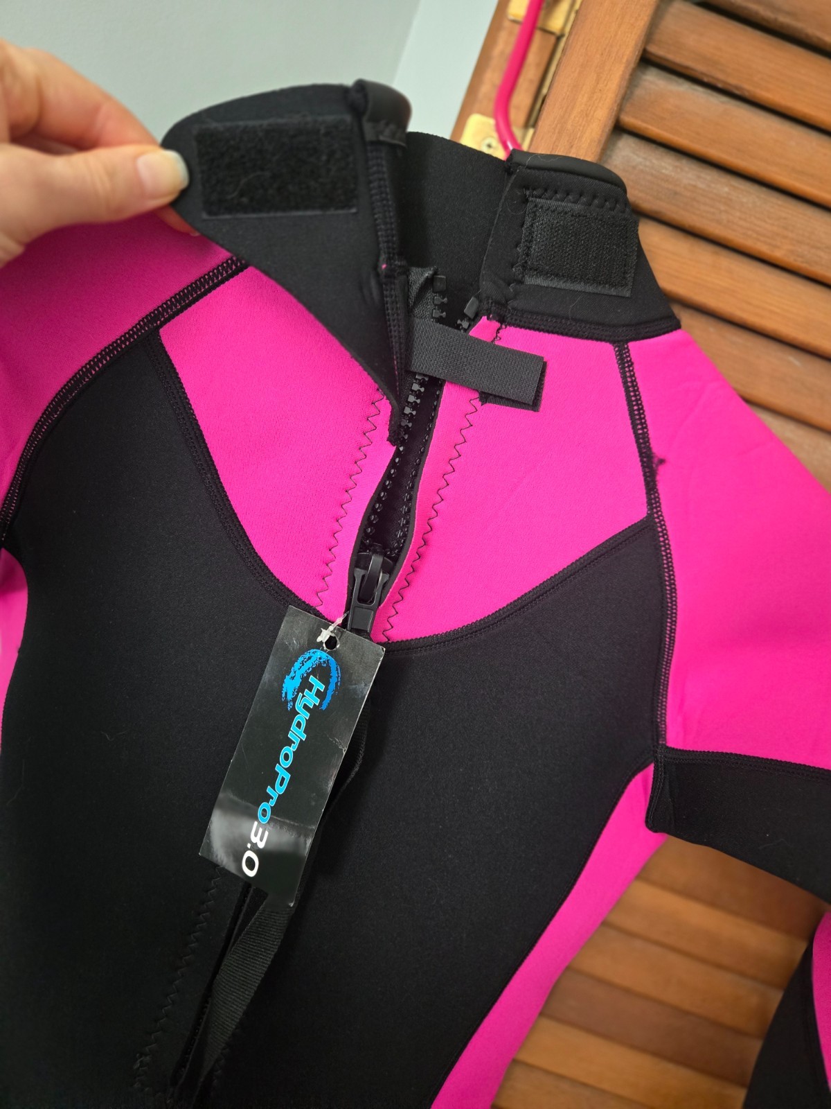 HydroPro 3.0 Wmn Full Length Wetsuit Long Sleeve/Pant 1-Piece Pink/Black 3mm XS