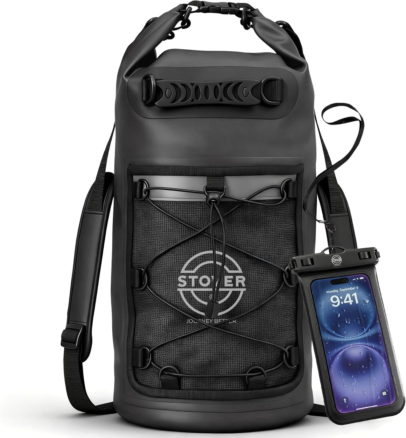 5/10/25/30/40/55L Waterproof Dry Bag- Roll-Top Backpack w/Phone Case- Kayakin…