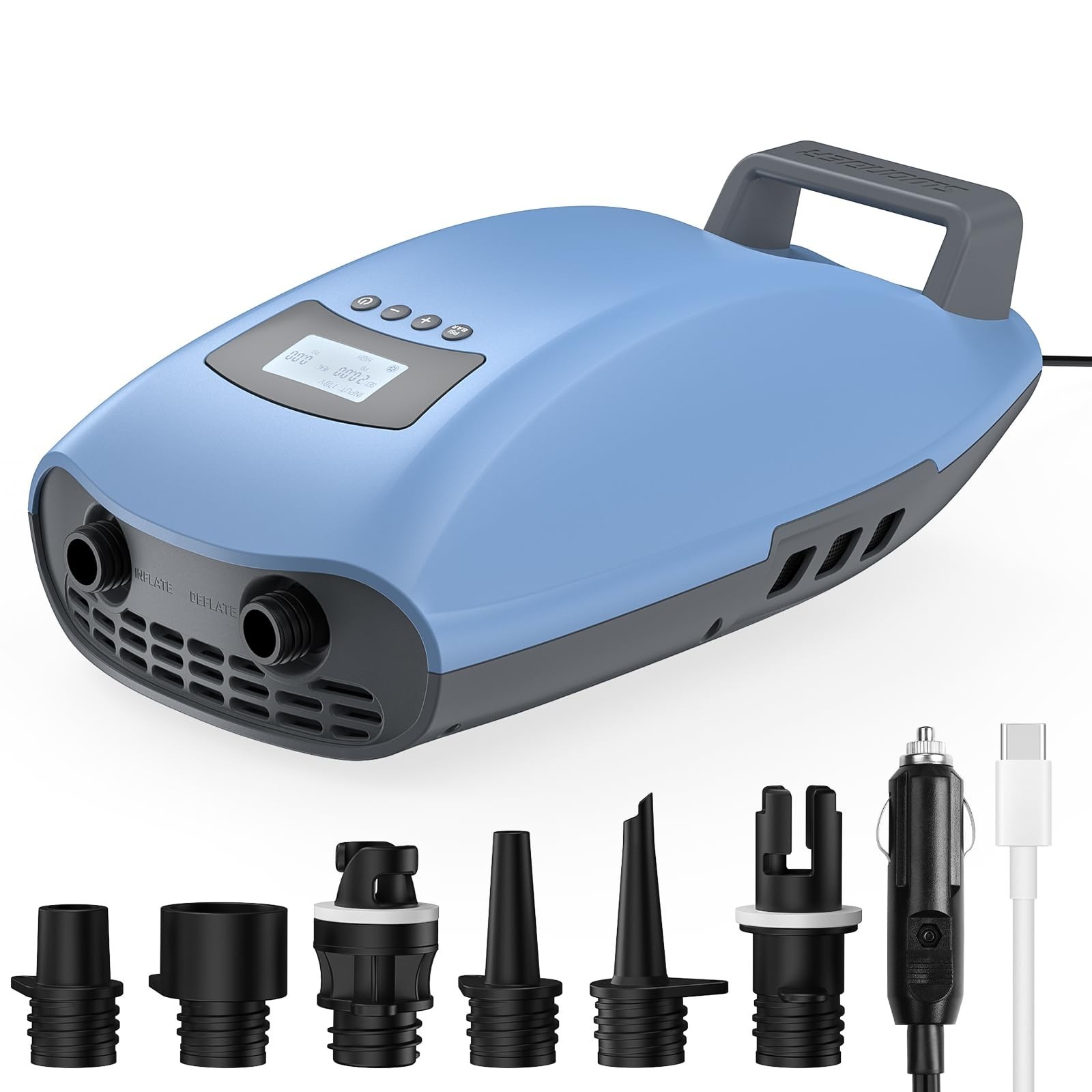 Swonder Seawolf Dual-Power Paddle Board Pump, 2X Faster Electric Air Pump for…