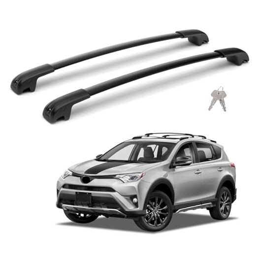 300LBS Roof Rack Cross Bars Lockable for 2013 2013-2018 RAV4 (Anti-theft lock)
