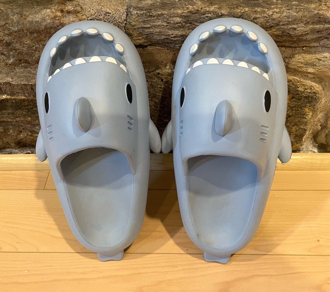 Light Blue Crayon Friends Shark Slides Size 38 – 39 US 5.5Y – 6Y