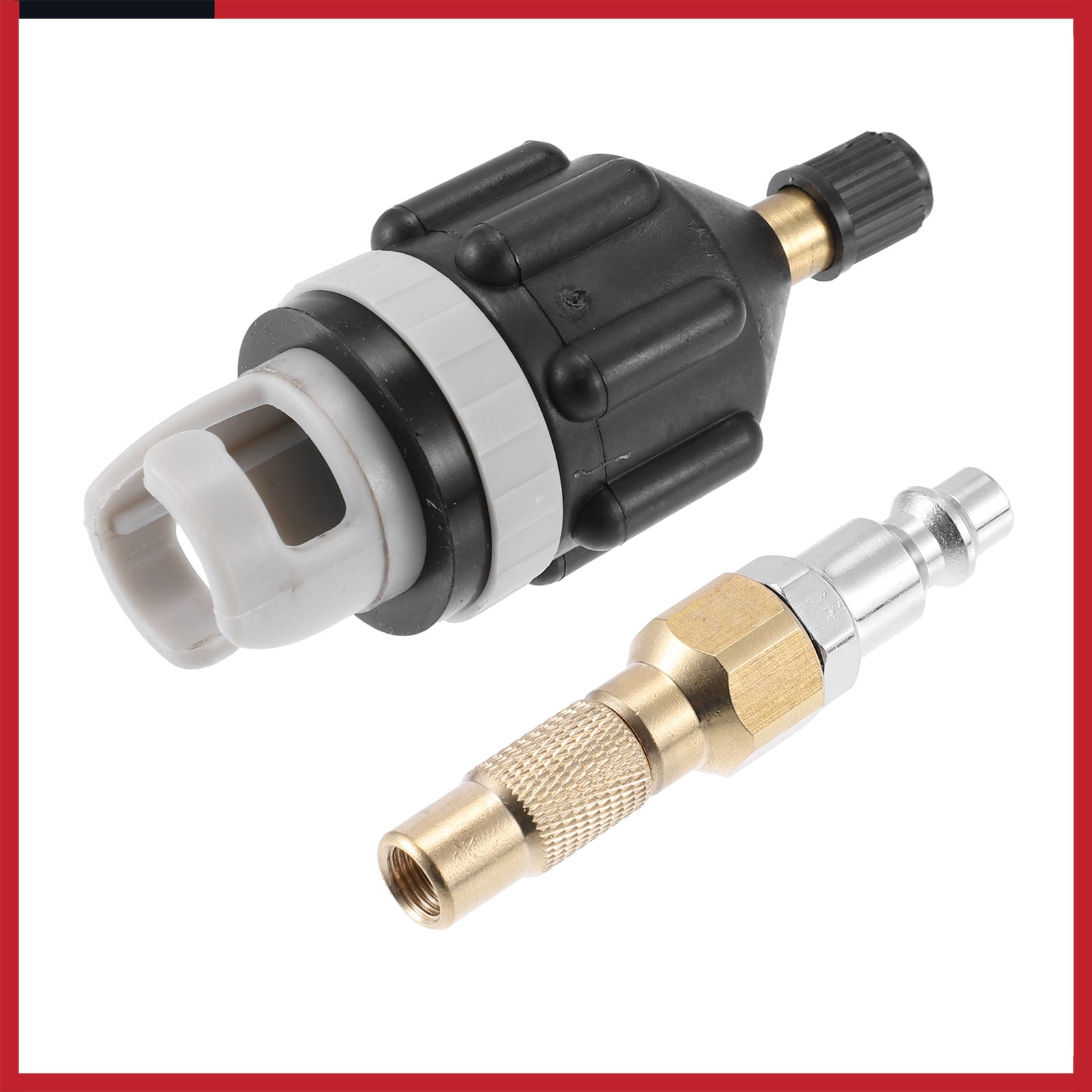 Boat Paddle Board Valve Adapter kit with America Type Push Inflatable Nozzle
