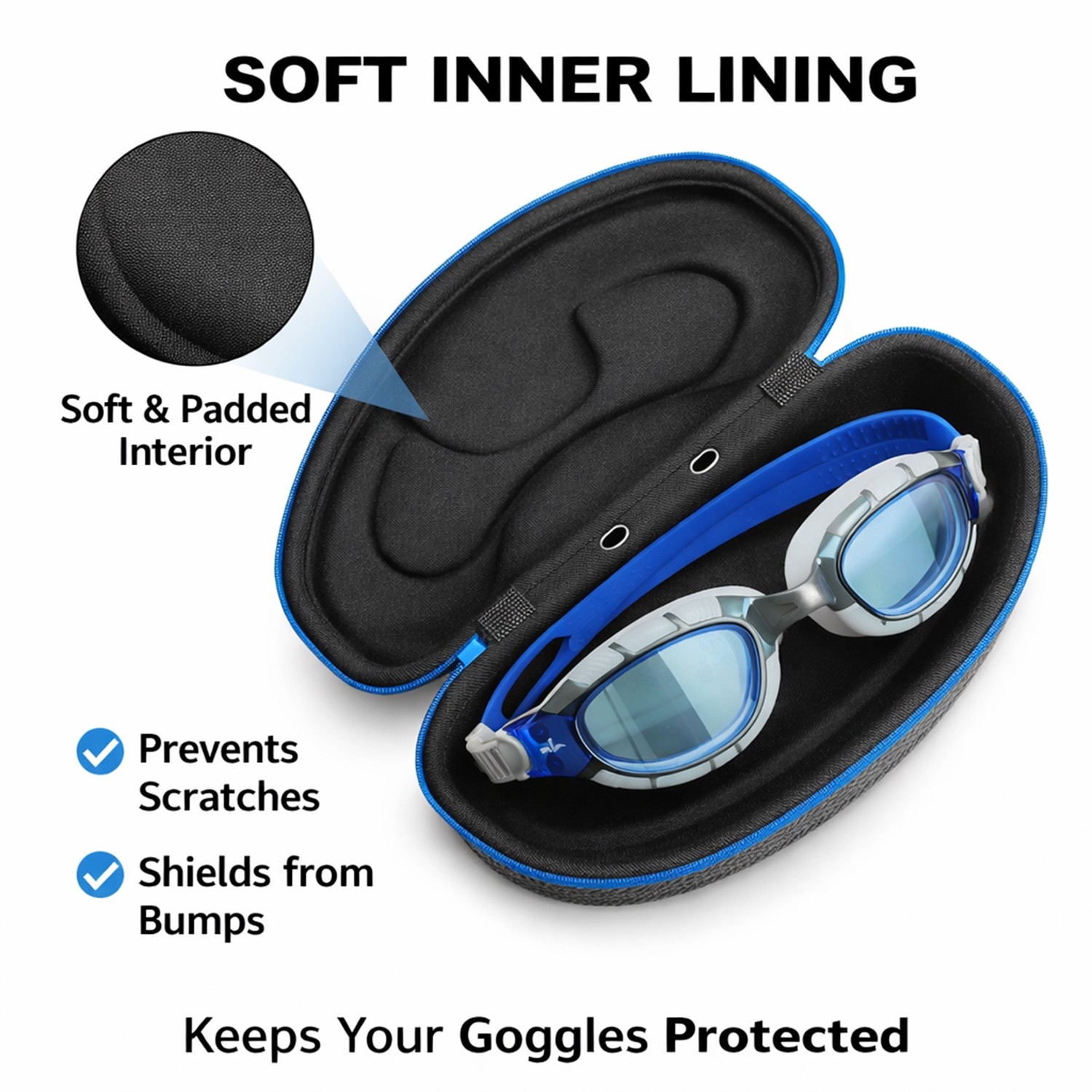 Polarized Swimming Goggles with Case Adult Anti Fog Open Water UV Protection