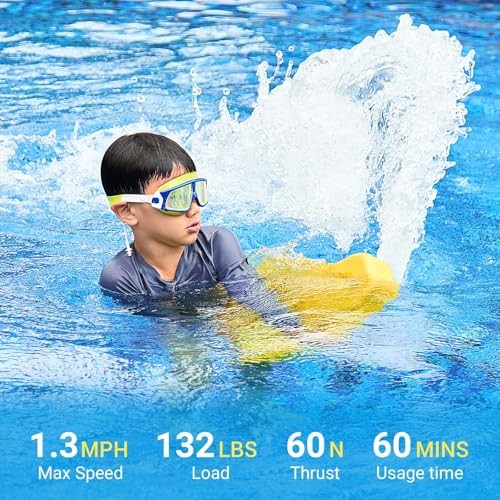 2026 Upgrade Electric Swimming Kickboard for Kids, Swim Sunshine Yellow