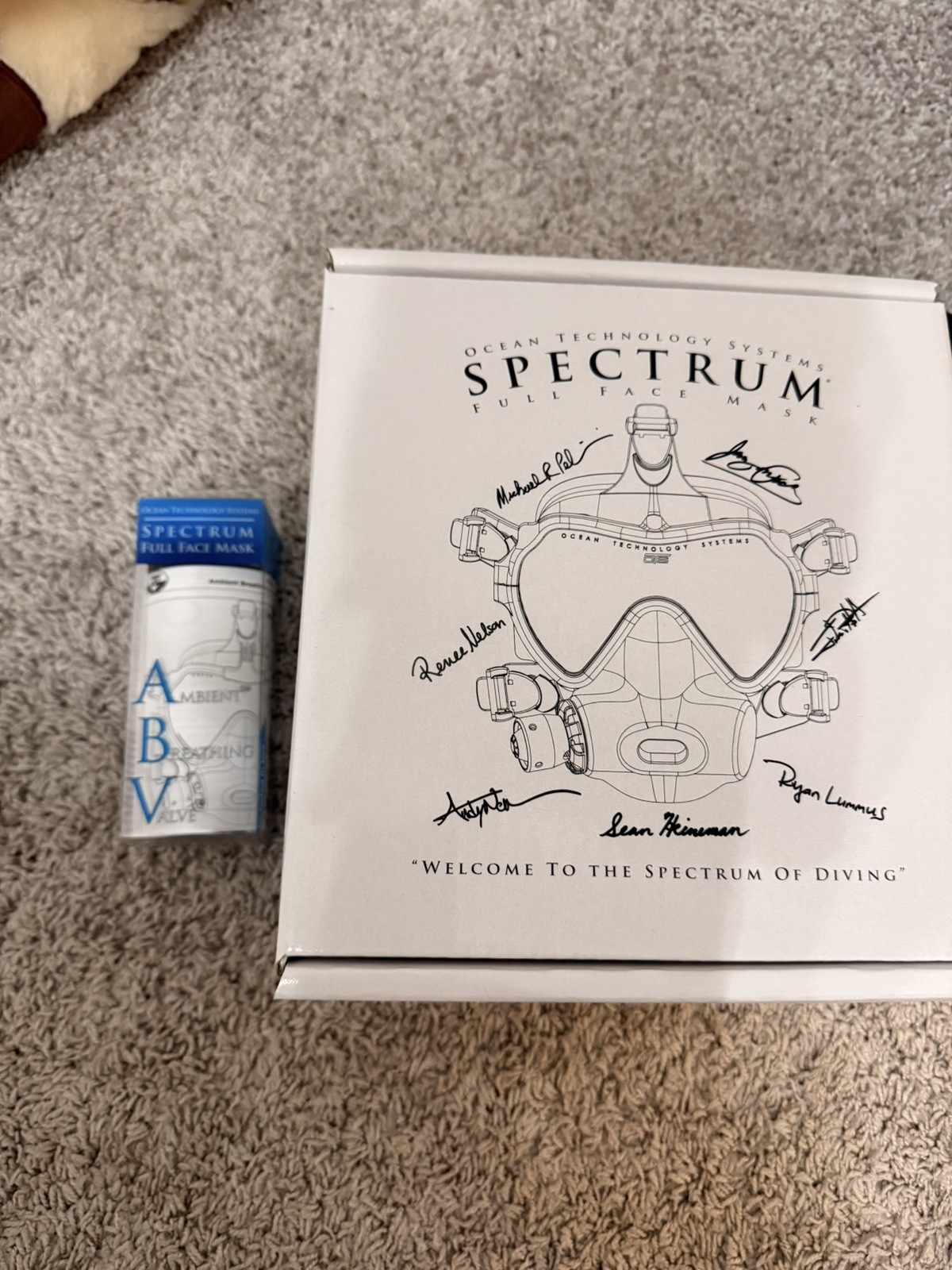 OTS Spectrum Full Face Mask Blue Coated Lens + ABV Ambient Breathing Valve