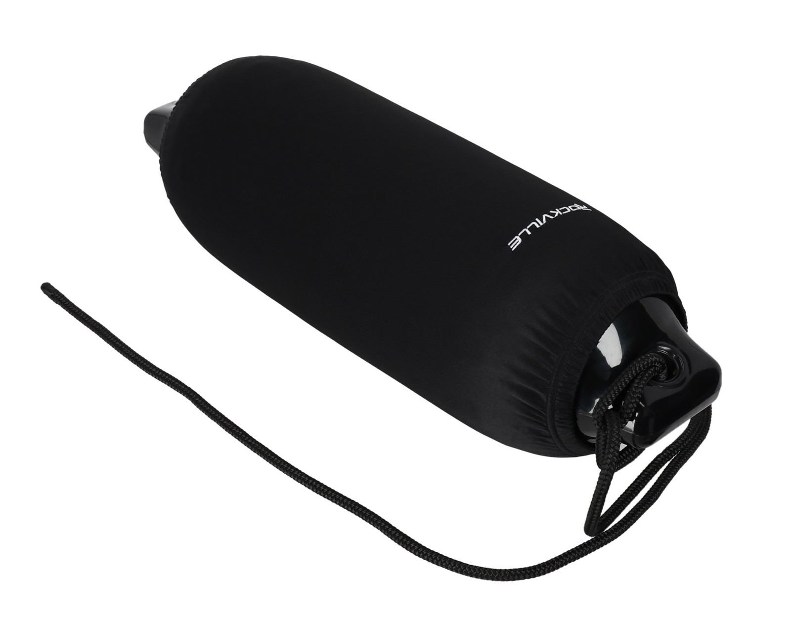 Rockville FEN285-BLACK Boat Fender Package 2 Bumpers 8.5″x27″, 2 Covers, 2 Lines