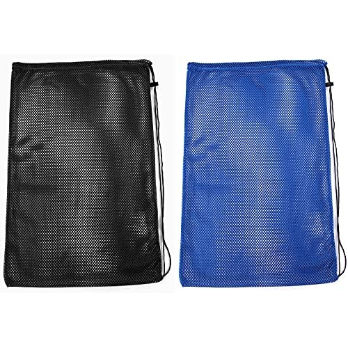 2 Packs Mesh Gear Bag for Snorkel Equipment, Oversized 18″ x 27″ Mesh Dive Bag