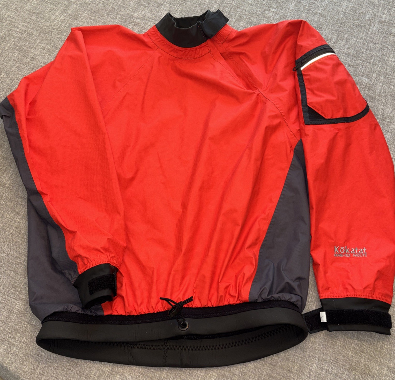 Kolkata Jacket Size L Gore-Tex Paclite Lightweight kayaking Orangish Red /Black