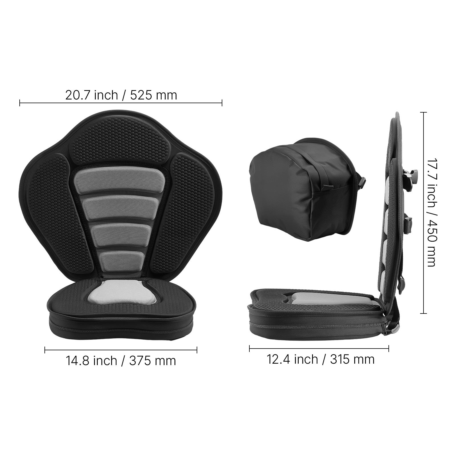 Uimoso Universal Padded Kayak Seat Cushion with Backrest, 2.6″ Thickness