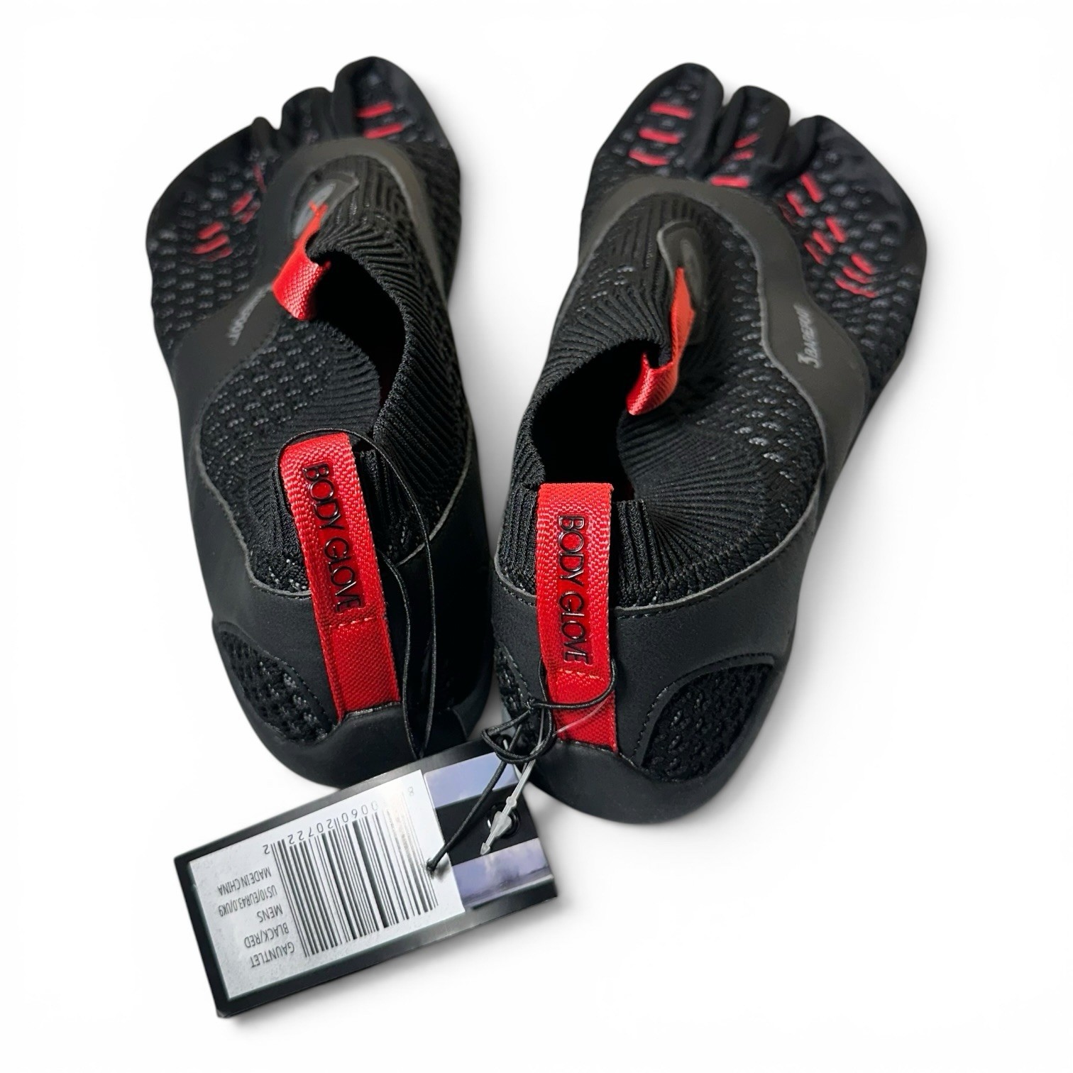 Body Glove 3T Barefoot Gauntlet Water Shoes Men’s Size 9 Black/Red | Hydro Knit