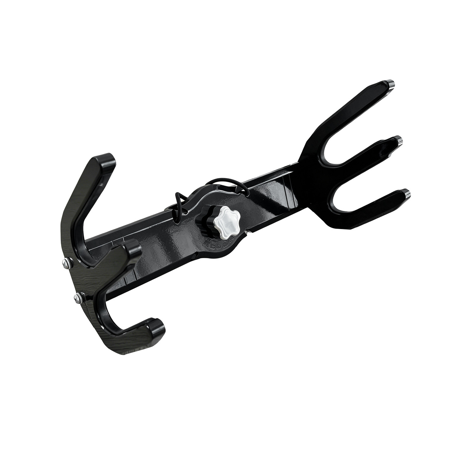 Reborn Pro+ QR Angle-Free Ski Tower Rack Glossy UV Resist Black Coated 5 Yrs Wty