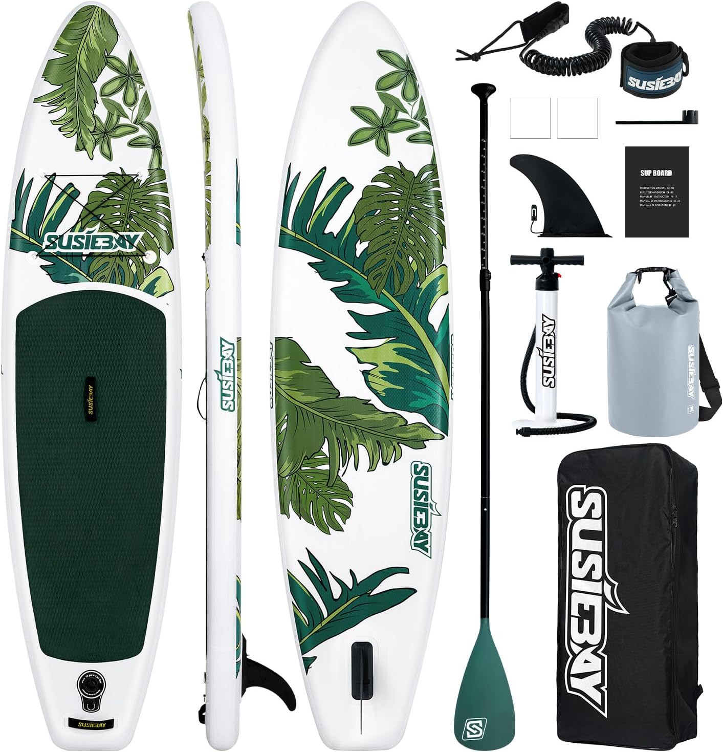 Inflatable Stand up Paddle Board, 11Ft 10‘6“ Paddle Board for Adults & Youth, Du