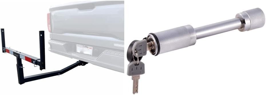 70231 Hitch Mount Pick Up Truck Bed Extender For Ladder Rack Canoe Kayak Long