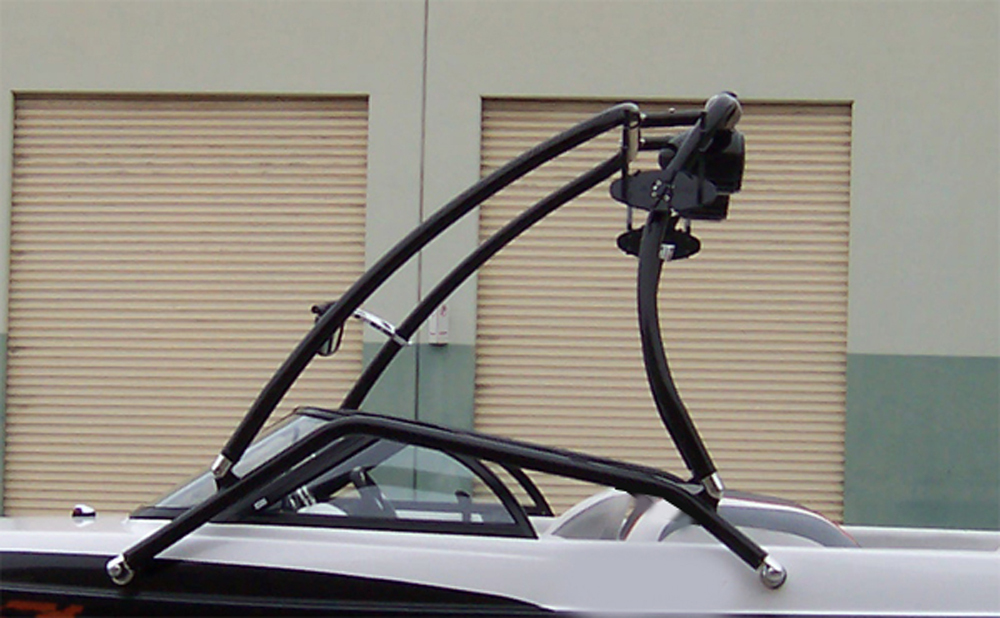 Origin Catapult Boat Wakeboard Tower Black Coated w/ QR Wakeboard Rack 5Yr Wty