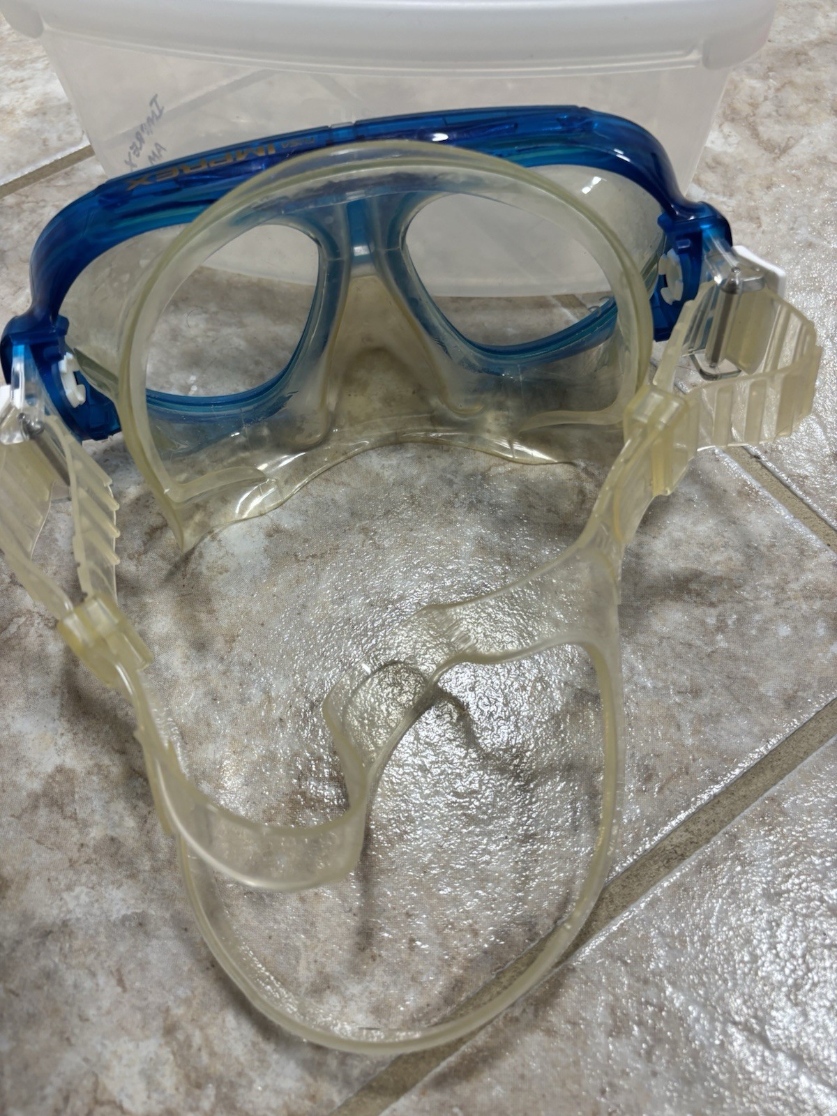 TUSA Sport Imprex AM Snorkel Mask Blue Clear Tempered Glass Scuba Diving Goggles