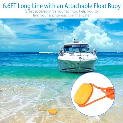 Boat Sand Anchor, 316 Stainless Steel Screw Boat Anchor with Removable 34 Inch