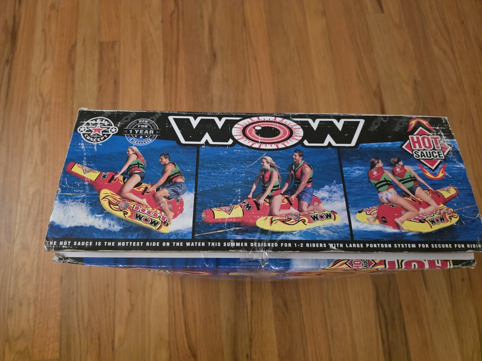 WOW Hot Sauce Inflatable Water Towable Tube /OPEN BOX