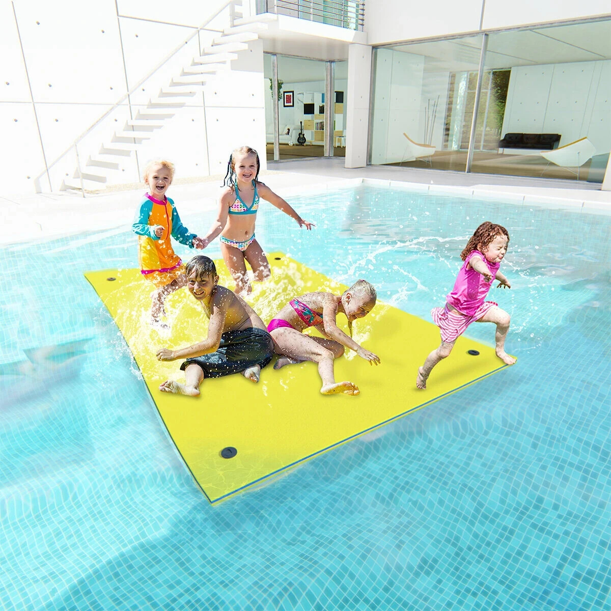Floating Water Pad 101″x69.5″ – Tear-Resistant XPE Foam Mat for Lake, Pool & Bea