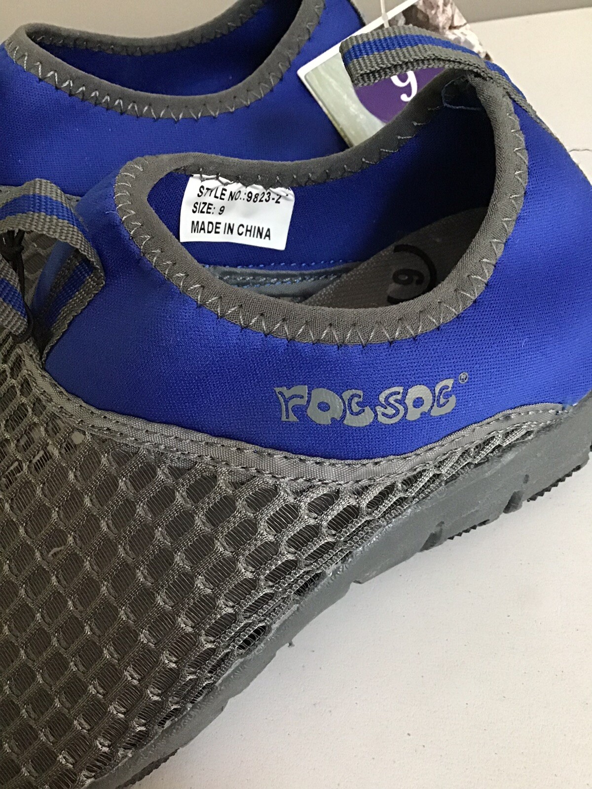 Rocsoc Men’s Water Shoes Size 9 Royal Blue/ Gray NWOB