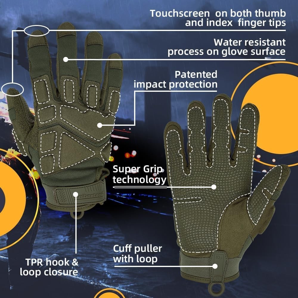 Adult Or Youth S.O.L.A.G Sports Outdoor Water Resistant Full Finger Touchscre…