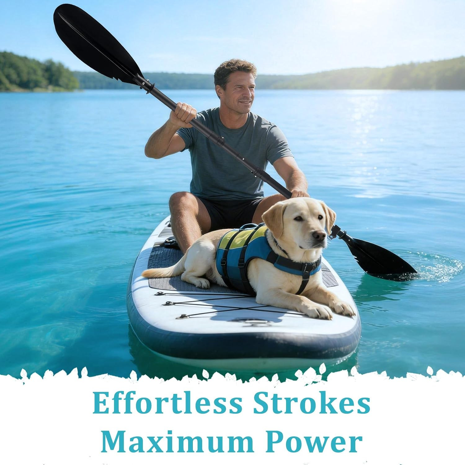 Floating Kayaking Oars,Paddle Board Paddle Detachable Adjustable Alloy Shaft