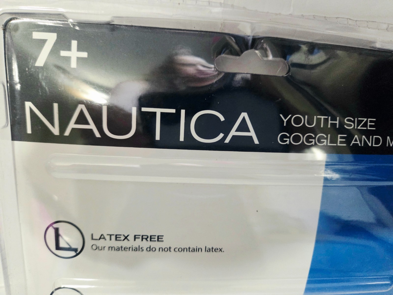 Nautica 2 Piece Set Red Swim Goggles Mask set 14+ Latex Free, Adult size