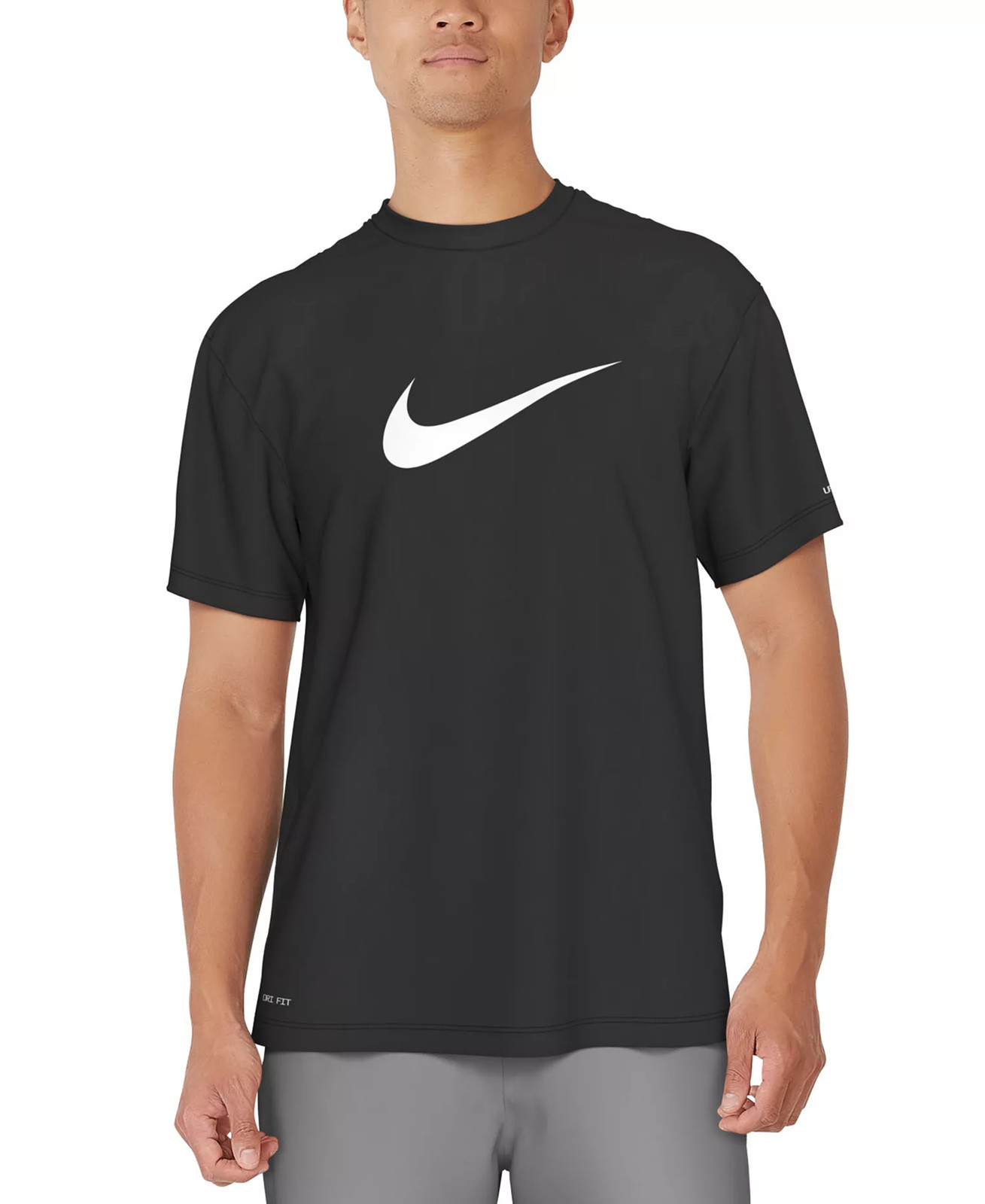 Nike Swim Men’s Short-Sleeve Hydroguard Swim T-Shirt Black-Size Small
