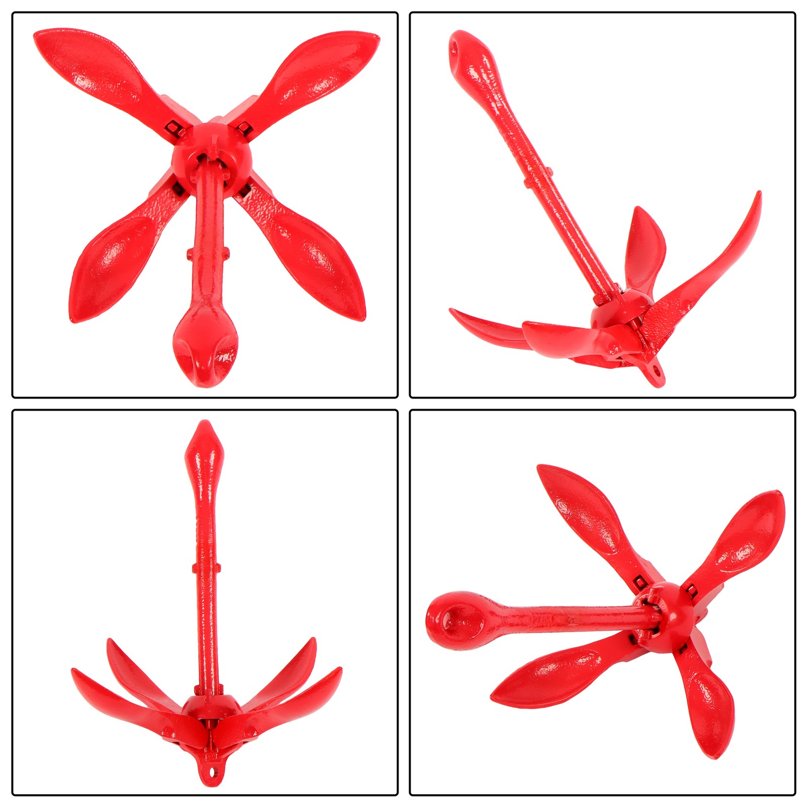 2 Pack Complete Folding Anchor Kit With 26.2 ft Rope & Buoy PWC Boat Kayak Canoe