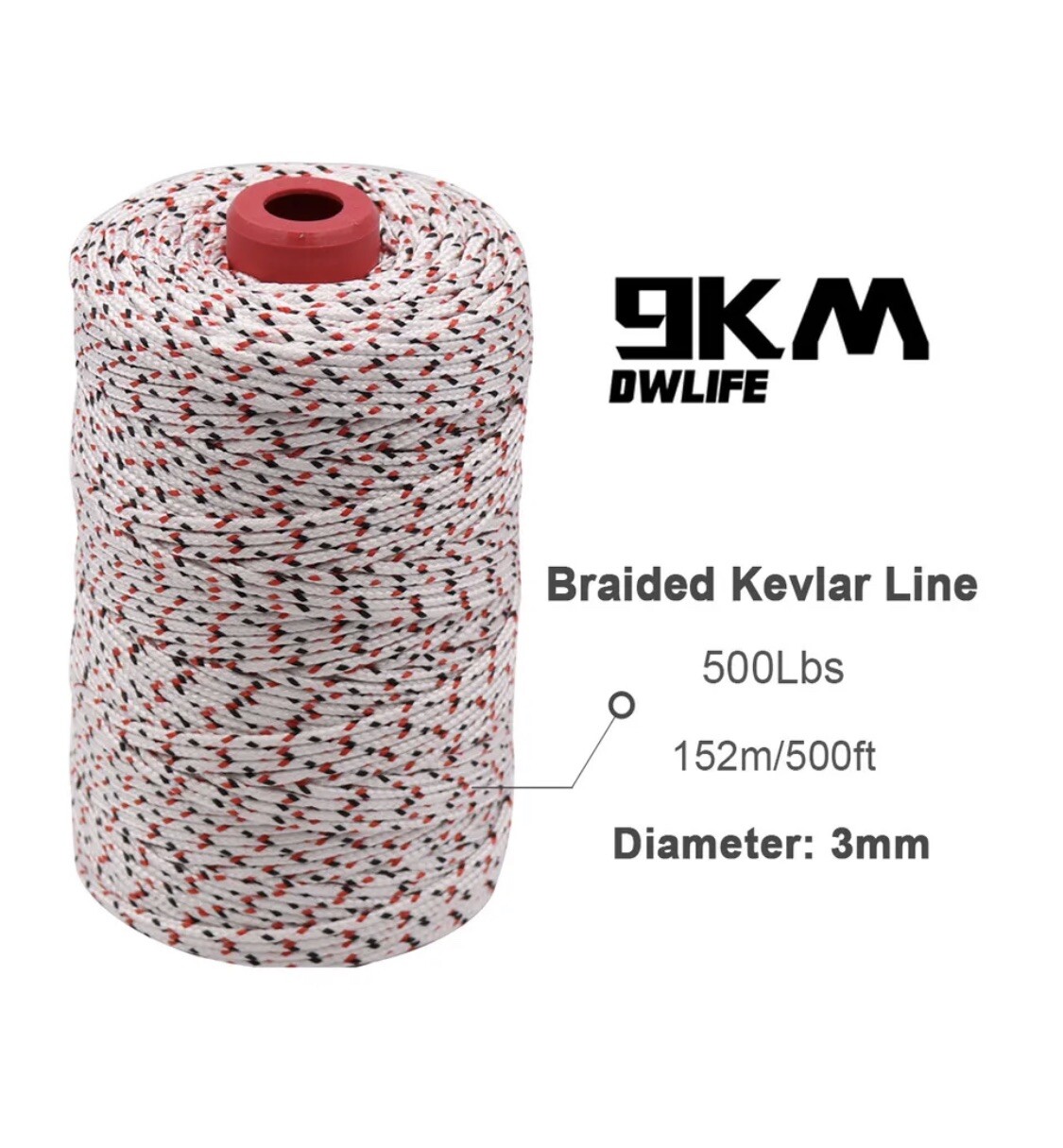 9k Dacron Kelvar Line 500l Lbs 500 Ft 3mm