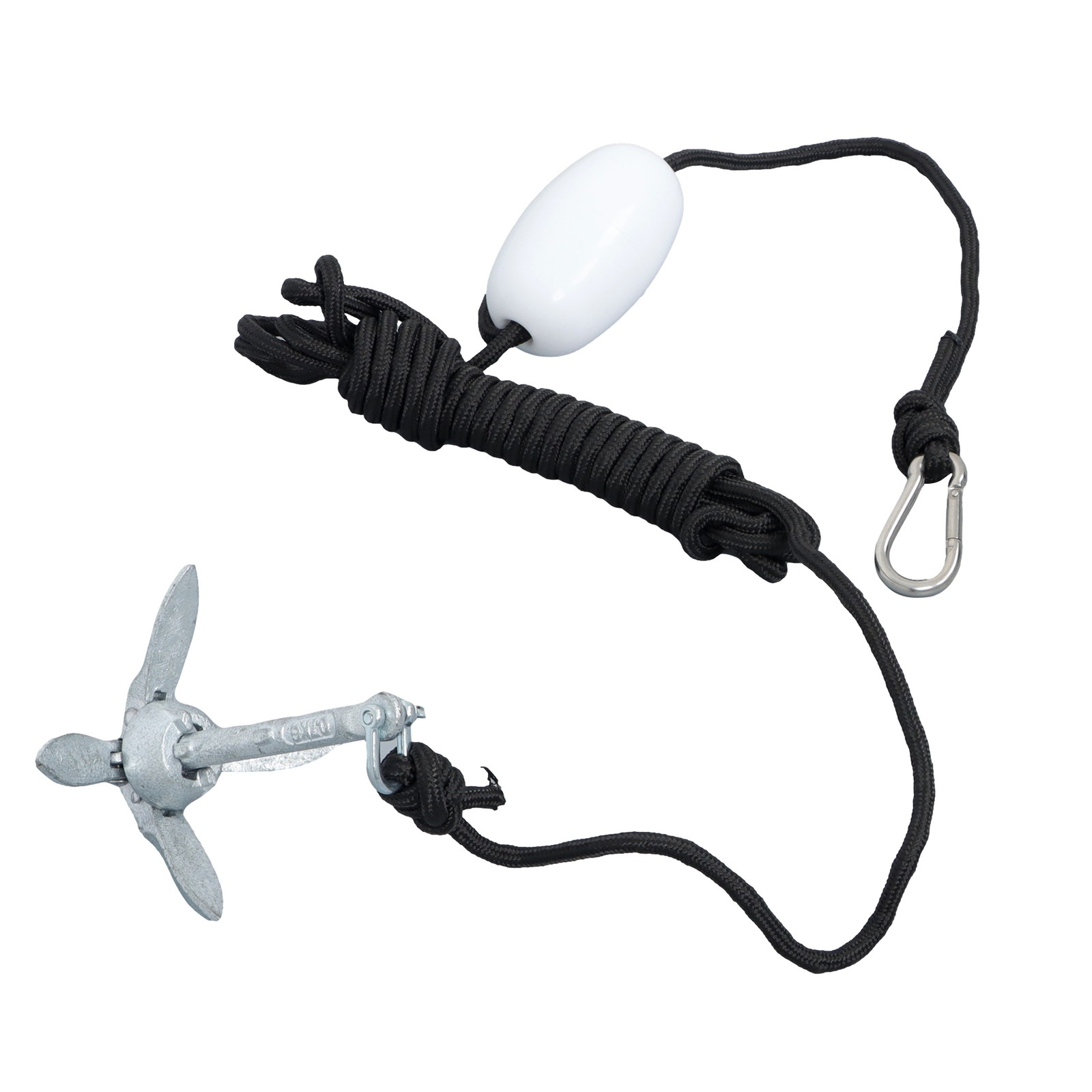 Marine Kayak Anchor Kit Silver 1.5LB/3.3LB/5.5LB/7.05LB Canoe Kayak Raft Boat