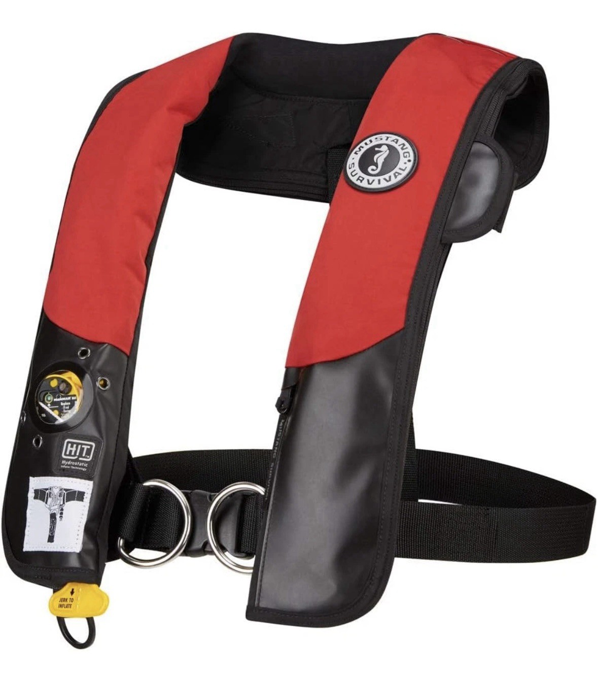 MUSTANG Inflatable PFD With HIT (Auto Hydrostatic) & Harness Red-Black One Size