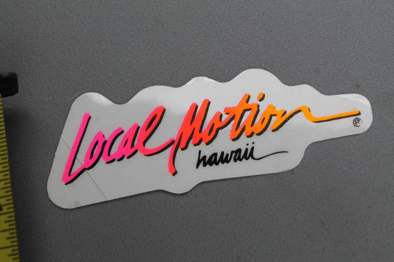 Local Motion Hawaii Surfboard Neon Pink Orange 80’s LM2 Vintage Surfing STICKER