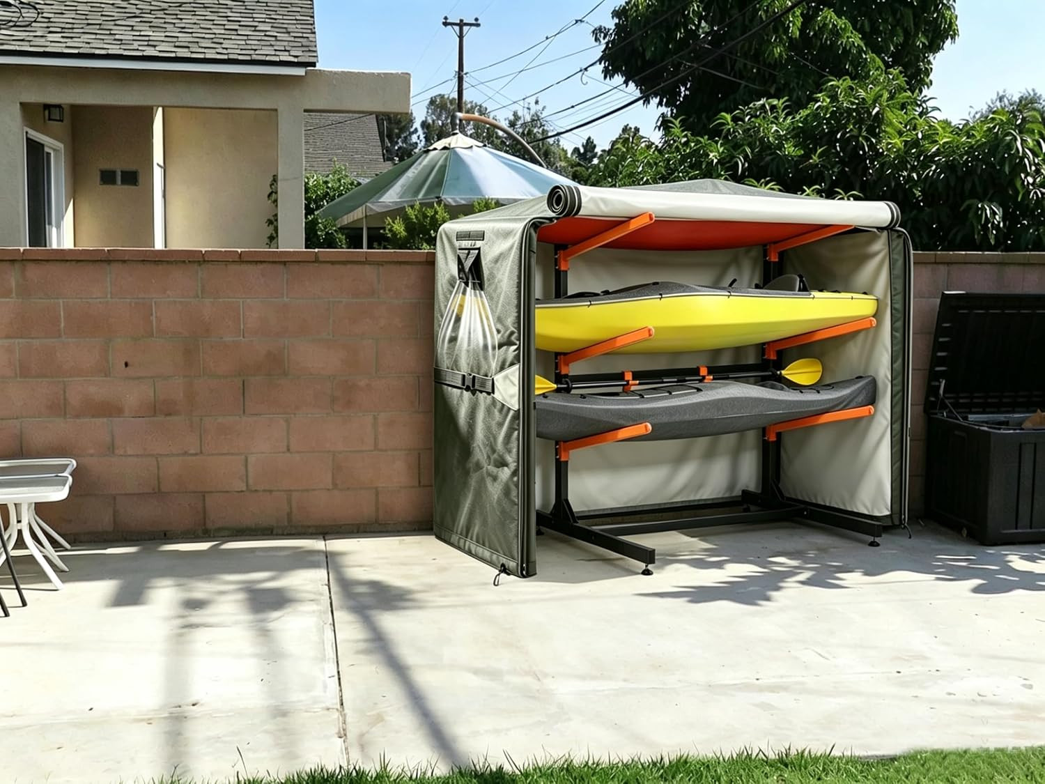 Heavy Duty Kayak Rack Cover 12.7Ft – Waterproof Dustproof UV Protective