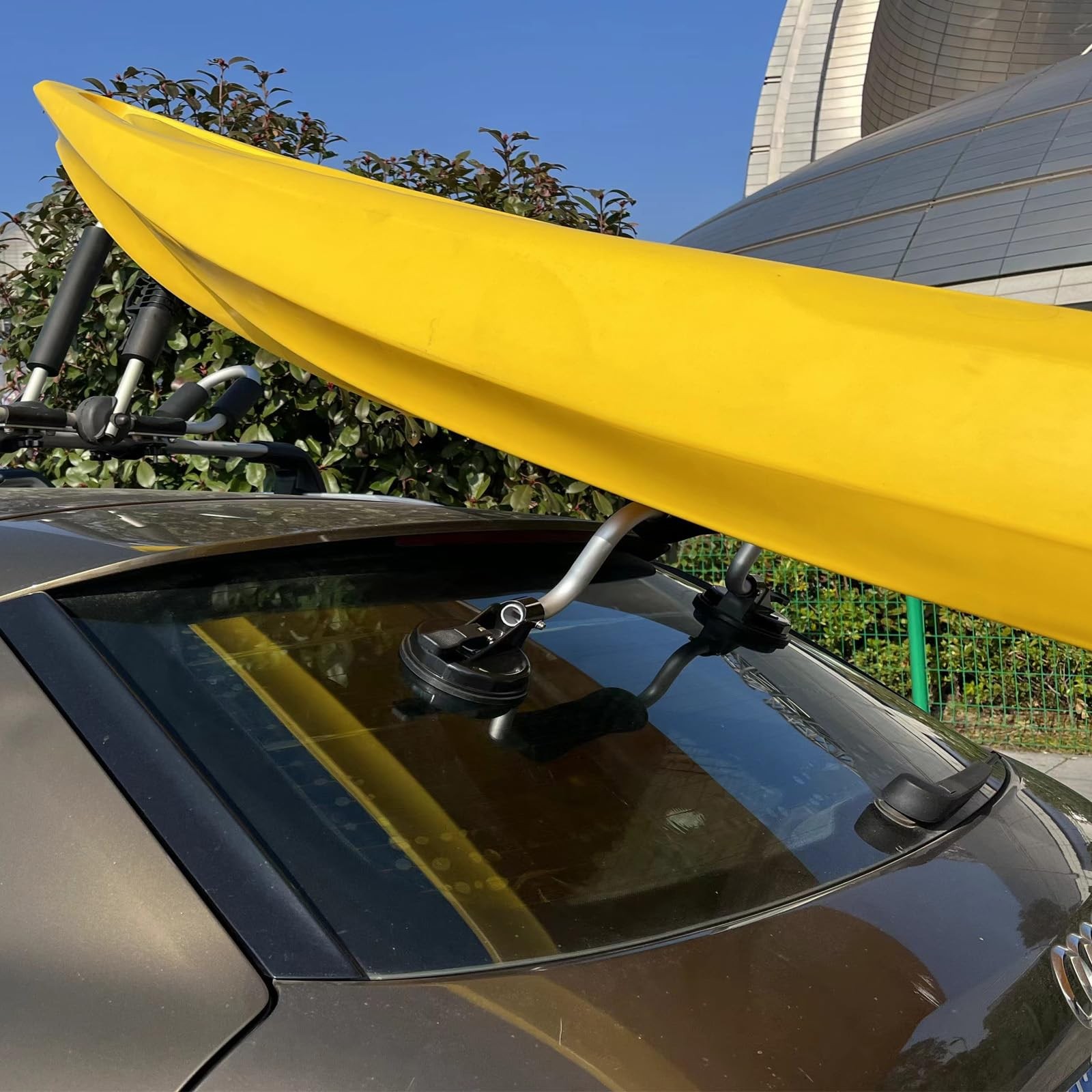 Kayak/Surf/Ski Roof Carrier Rack with Kayak Roller and Car Door Step for Canoe,