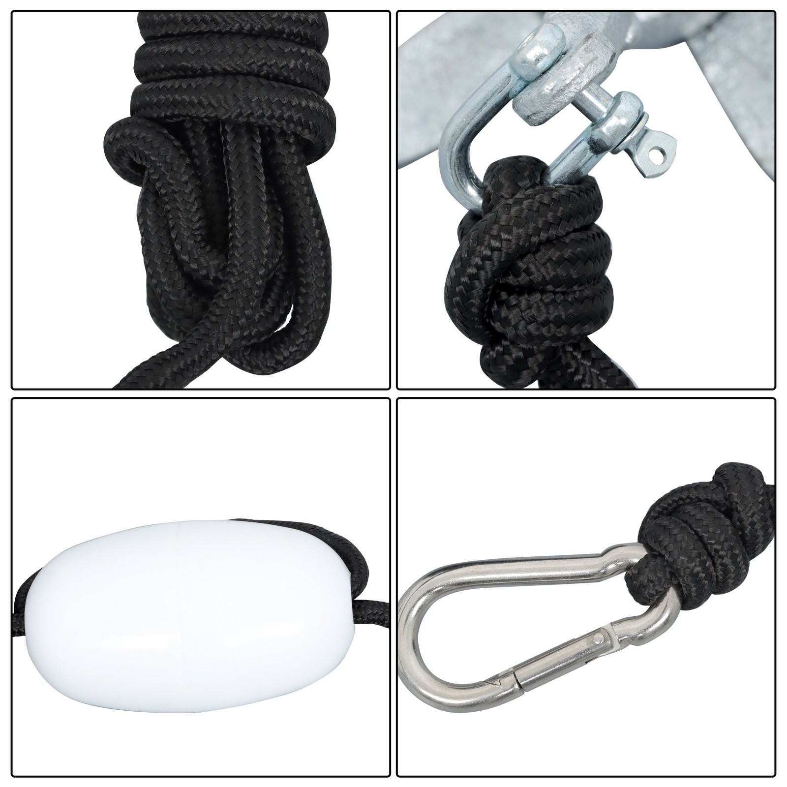 Silver 1.5LB/3.3LB/5.5LB/7.05LB Marine Kayak Anchor Kit Canoe Kayak Raft Boat