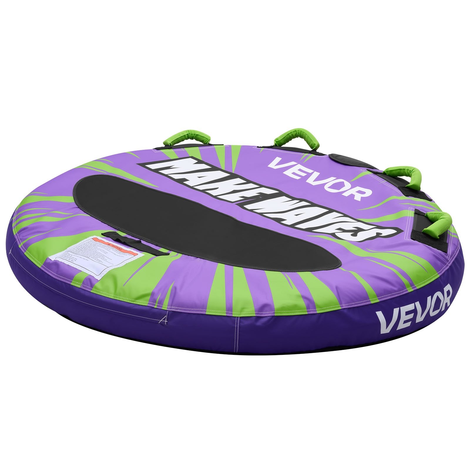 2 Person Towable Boat Tube Inflatable Water Sport Tube w/ Anti-Slip Pad Handles