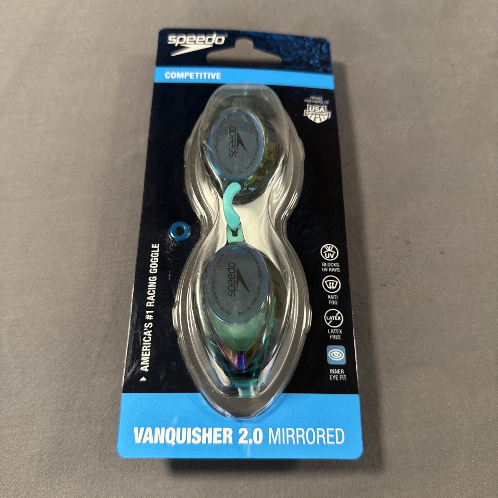 New Speedo Vanquisher 2.0 Mirrored Goggle – Blk hot coral