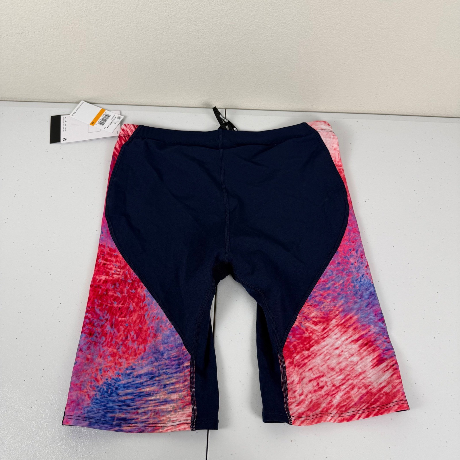 Nike Swim Hydrastrong Team USA Olympic Jammer Swimsuit Navy Red Mens 34 NWT