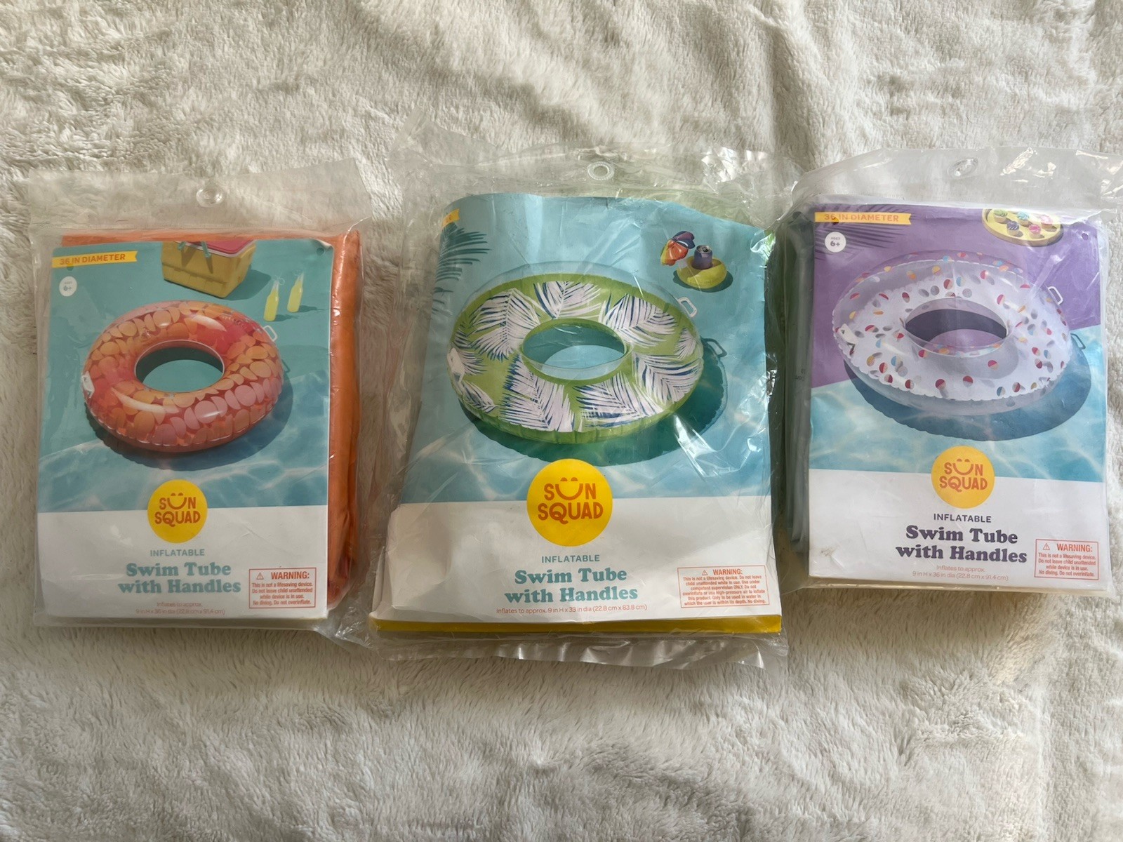 Lot Of 10 Various Inflatable Floaties Kids Swimming Pool Summer Beach Sealed