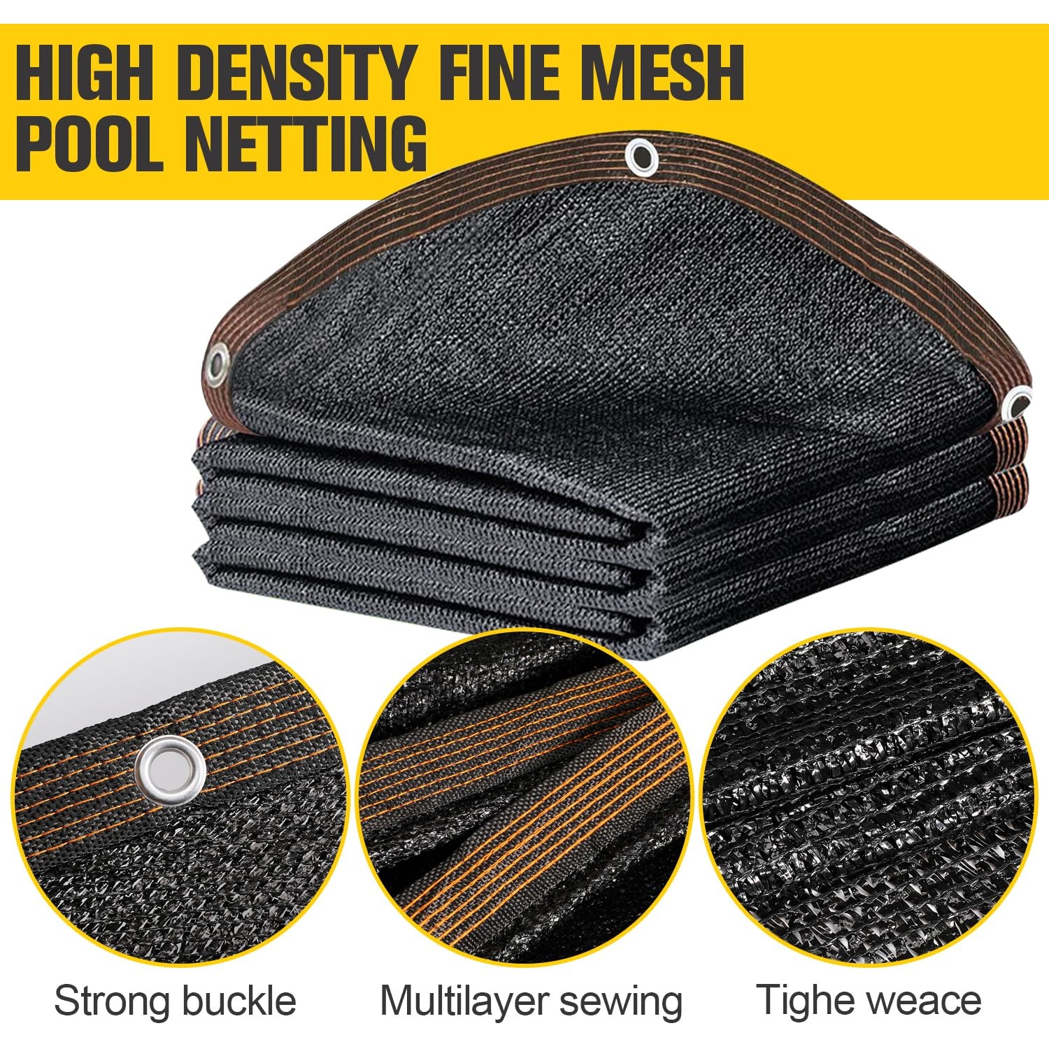 Pool Leaf Net Cover 24 ft Round, Fine Mesh Leaf Net for Above Ground Pool, Wi…