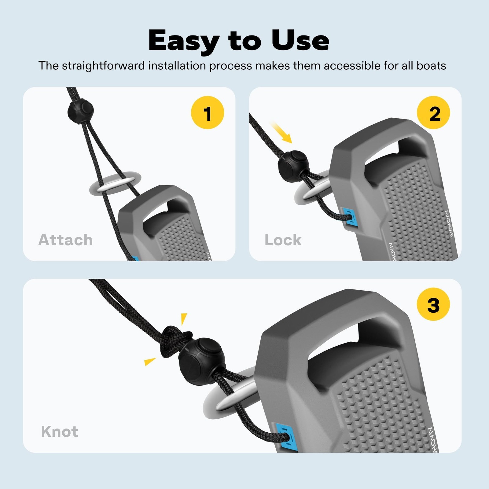 VIVOHOME EVA Boat Fenders for Docking, Boat Bumpers with Nylon Rope, and Fixe…