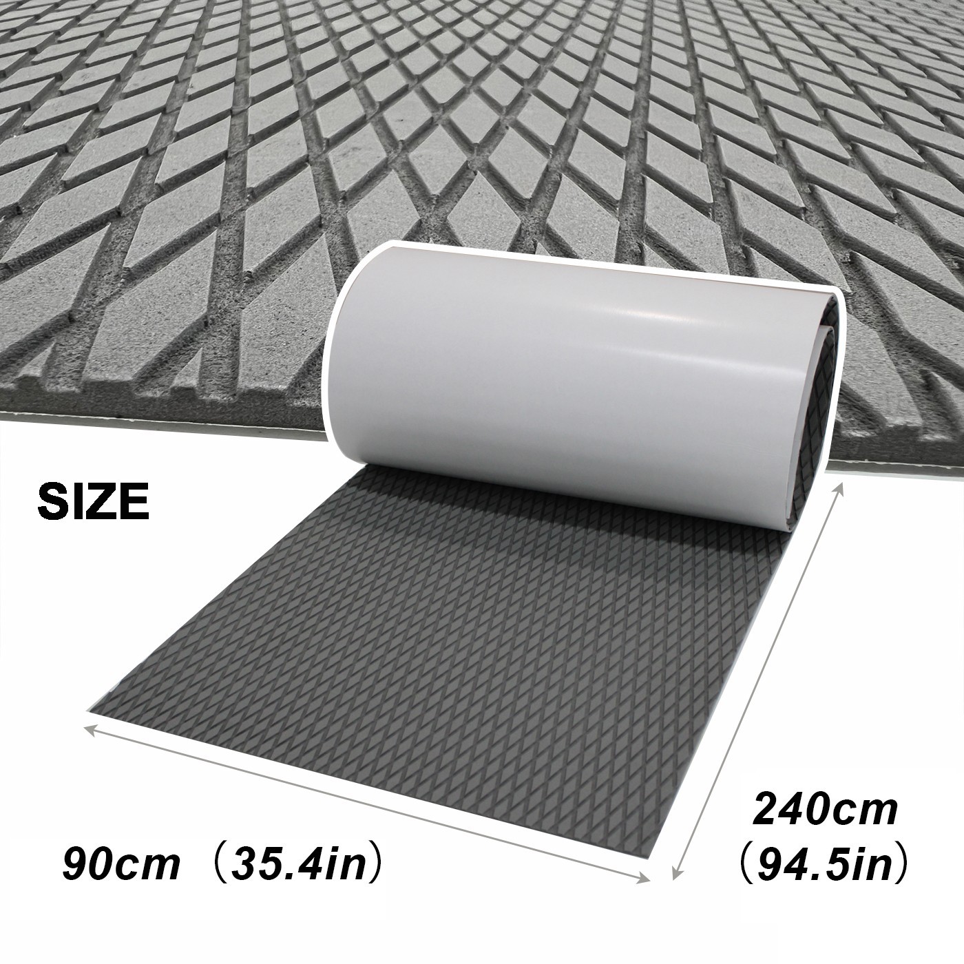 Surf Traction Pad Teak Marine Kayak Flooring EVA Foam Boat Decking Mat 35”x94”