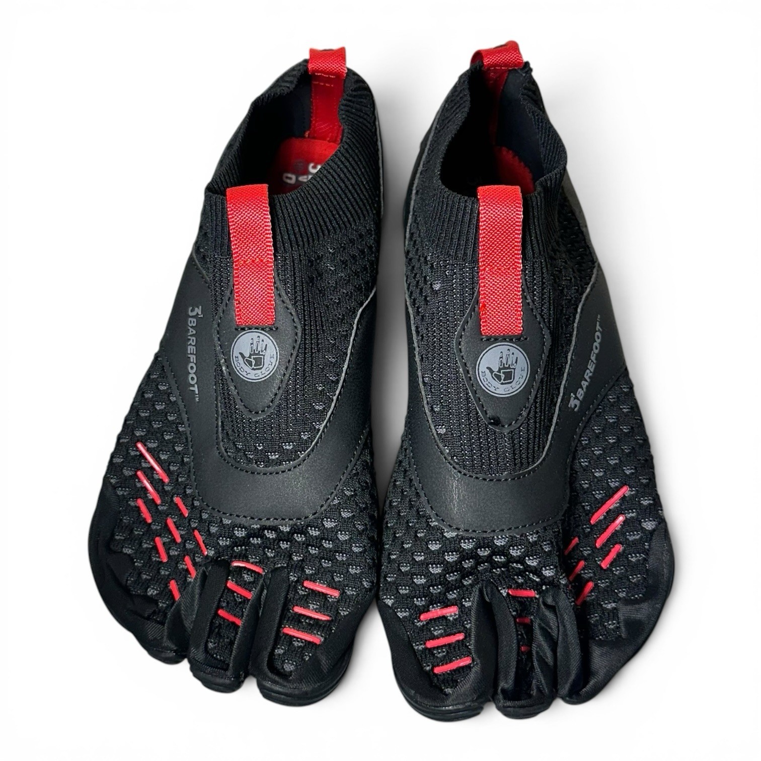 Body Glove 3T Barefoot Gauntlet Water Shoes Men’s Size 9 Black/Red | Hydro Knit