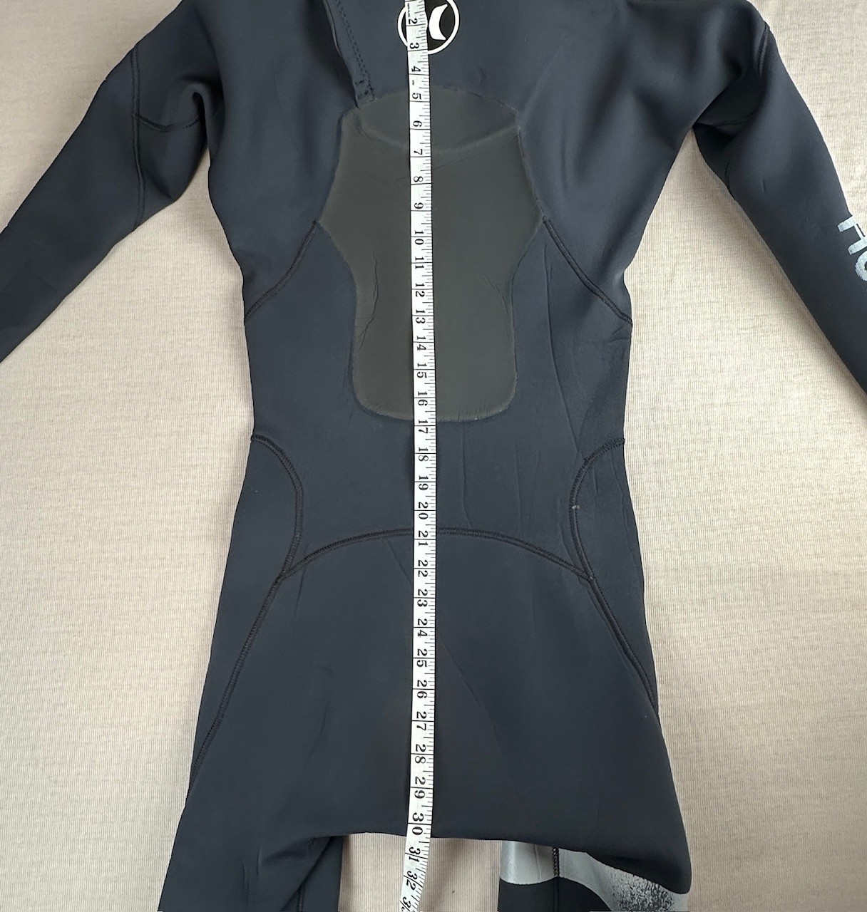 Hurley Fusion 302 Full Wetsuit Men’s MT Black Gray Chest Zip – Neck Damage