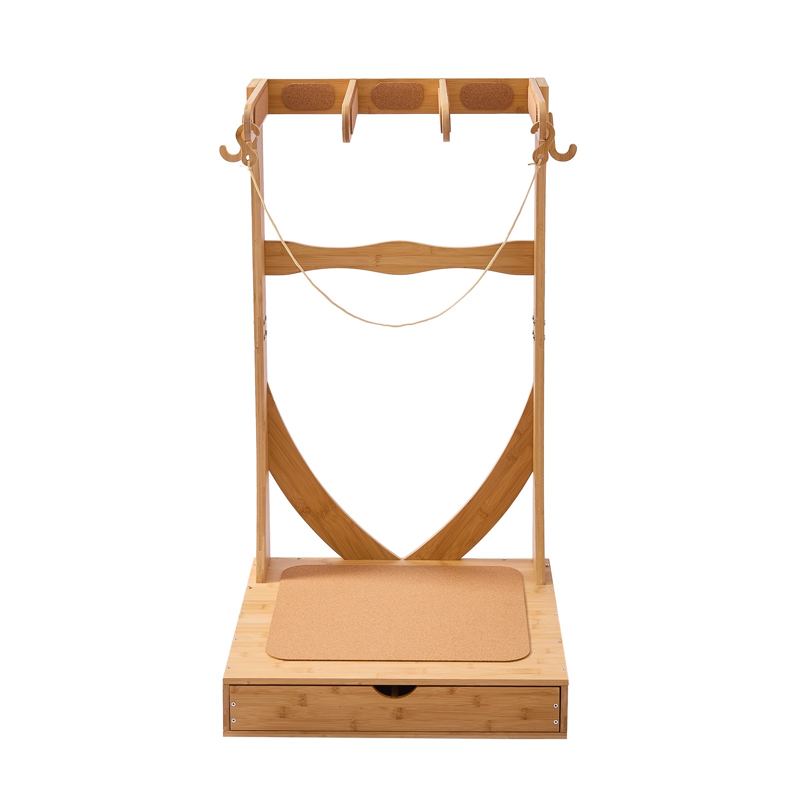 Uimoso Vertical Surfboard Rack 3 Tiers Wooden Stand for Storage and Display