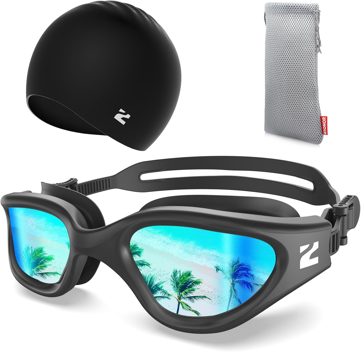 Gafas natacion con gorro antiniebla comodo para adultos hombres y mujeres