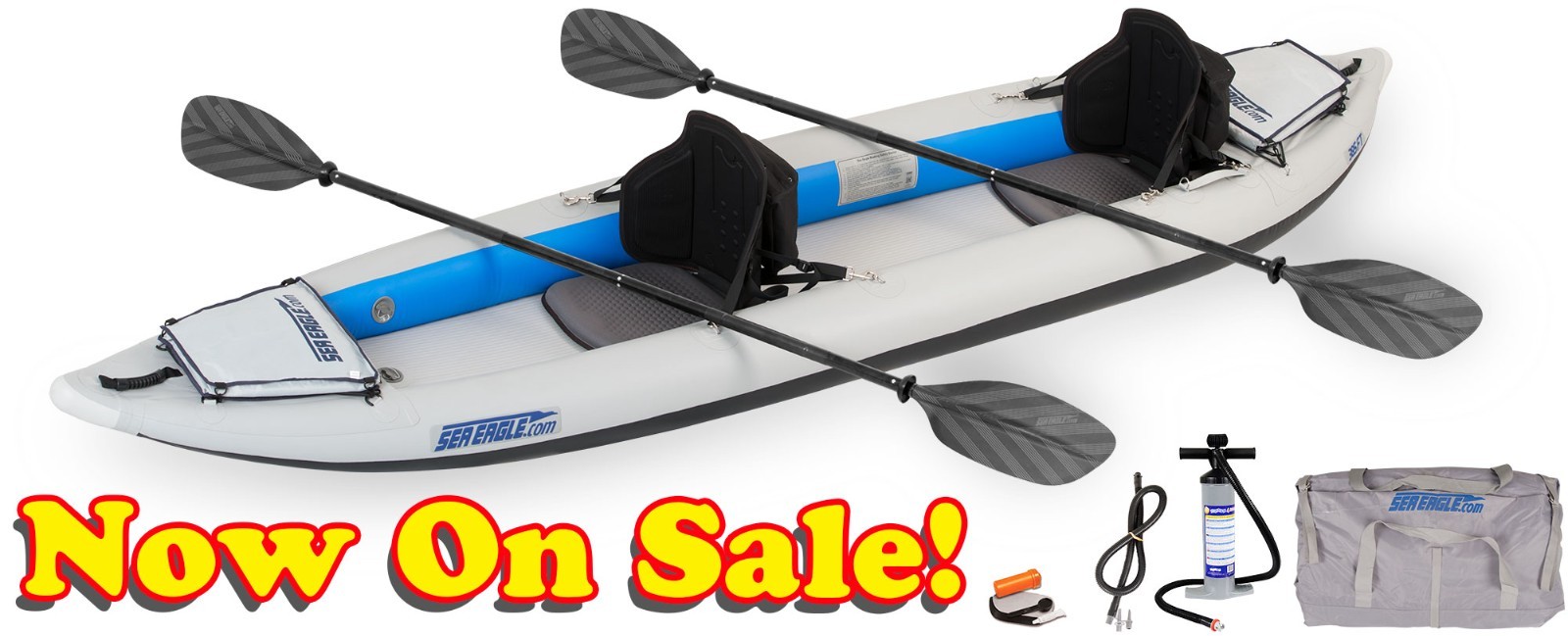 Classic 385ftc FastTrack 2 Person Kayak Package – FREE S&H, 3 YR WARRANTY