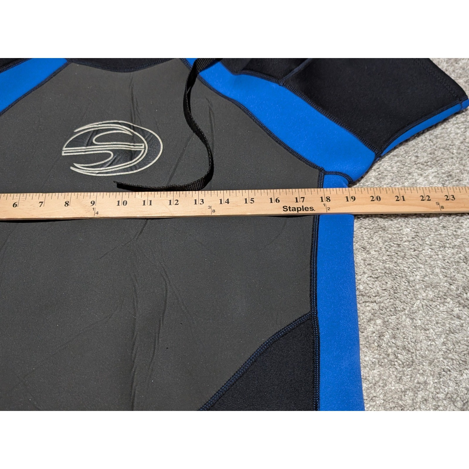 Deep See Wetsuit Mens XXL Black Blue Shorty Springsuit Neoprene Scuba Snorkeling