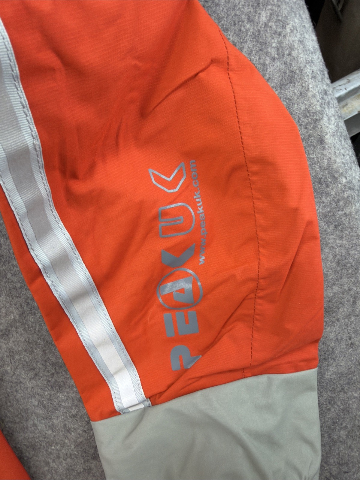 Peak X3 UK Whitewater Kayaking CagouleJacket Orange Grey Waterproof 1/2 Zip EUC