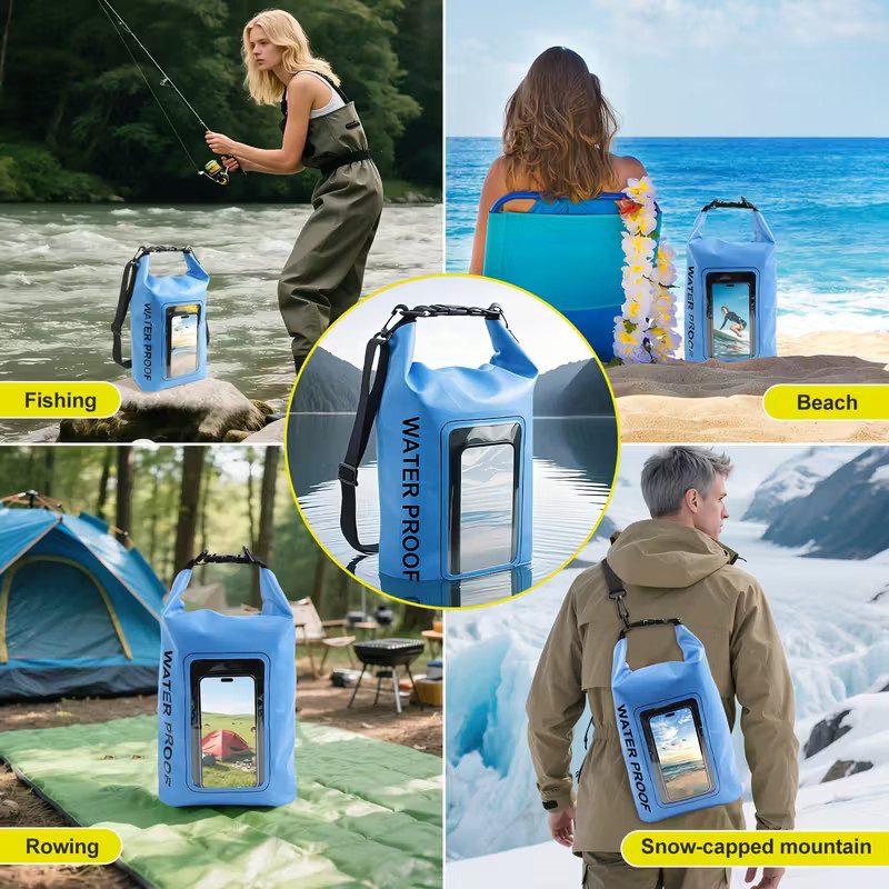 RYNAPAC 5L Dry Bag Waterproof For Women Men, Touchscreen Mobile Phone Window
